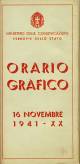 MINISTERO DELLE COMUNICAZIONI. FERROVIE DELLO STATO Orario grafico 16 novembre 1941 - XX