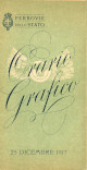FERROVIE DELLO STATO Orario grafico 25 Dicembre 1917