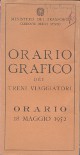 MINISTERO DEI TRASPORTI. FERROVIE DELLO STATO Orario grafico dei treni viaggiatori. Orario 18 maggio 1952