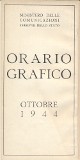 MINISTERO DELLE COMUNICAZIONI. FERROVIE DELLO STATO Orario grafico ottobre 1944