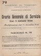 MINISTERO DEI TRASPORTI. FERROVIE DELLO STATO. COMPARTIMENTO DI BOLOGNA Orario Generale di Servizio dal 3 luglio 1944. Modificazioni dal 15 dicembre 1945. Fascicolo n. 79. Linea Bologna-Prato